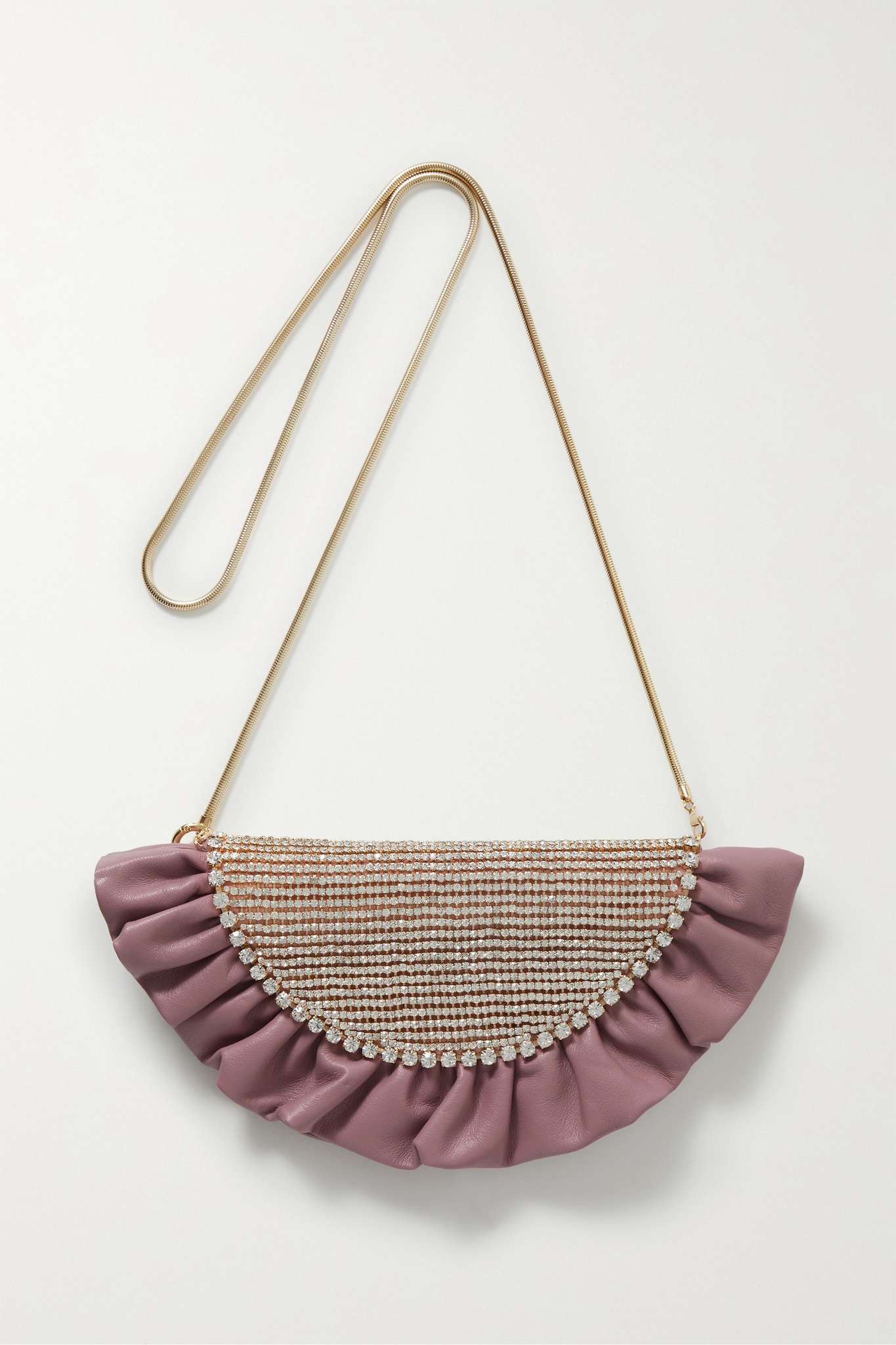 Taco crystal-embellished leather shoulder bag - 3