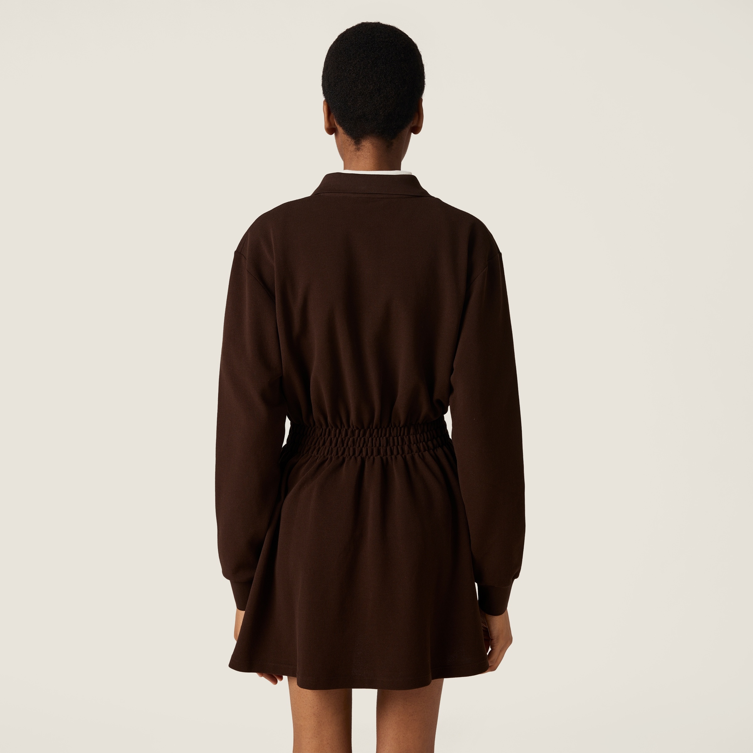 Cotton piqué mini-dress - 3