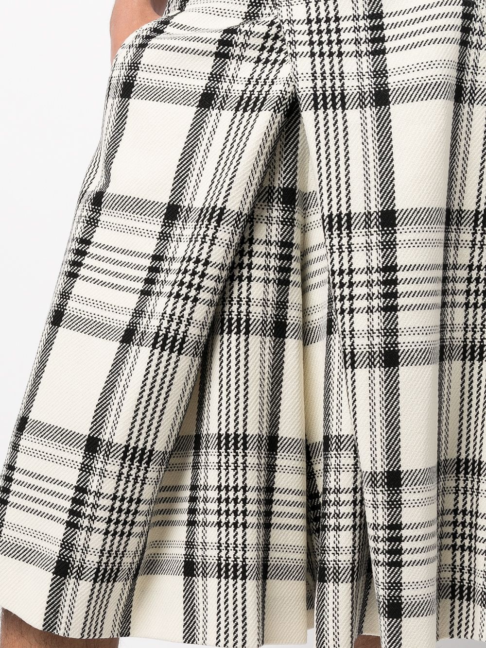 tartan check print short pants - 5