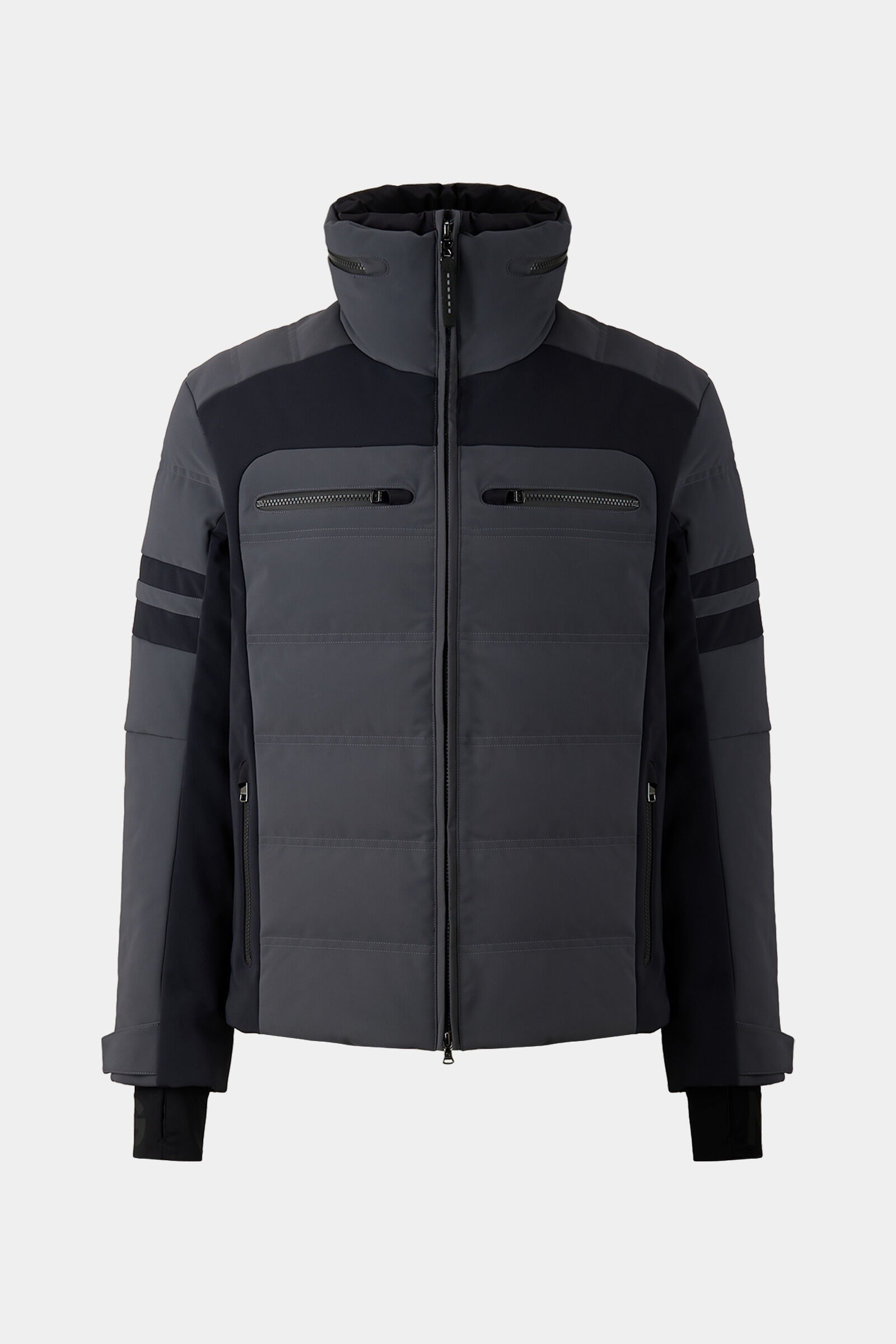 Minho Softshell ski jacket in Dark gray/Black - 1