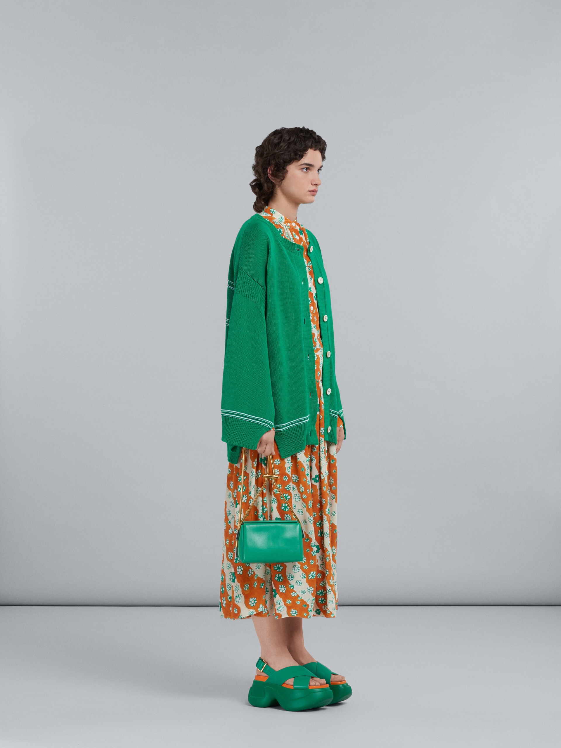 PRINTED LONG SILK SKIRT - 5