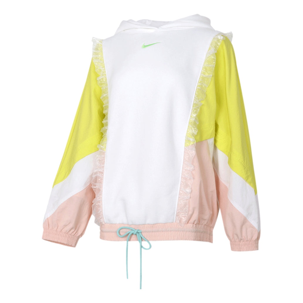 (WMNS) Nike Sportswear New Year Contrast Color Stitching Lace Fleece Lined Stay Warm Pullover Hoodie - 1