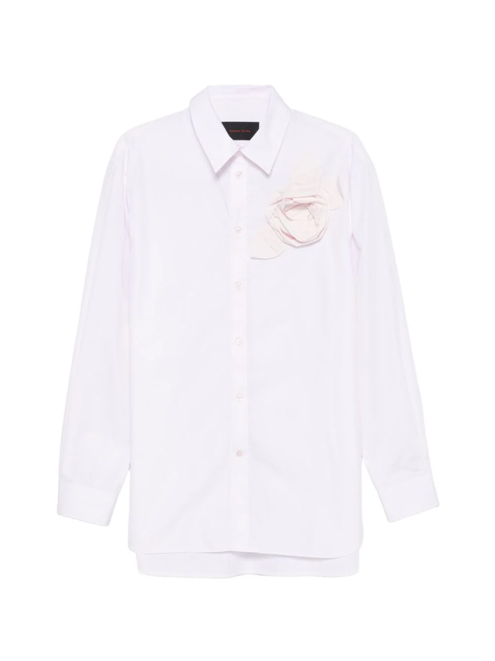 floral-appliqué shirt - 1