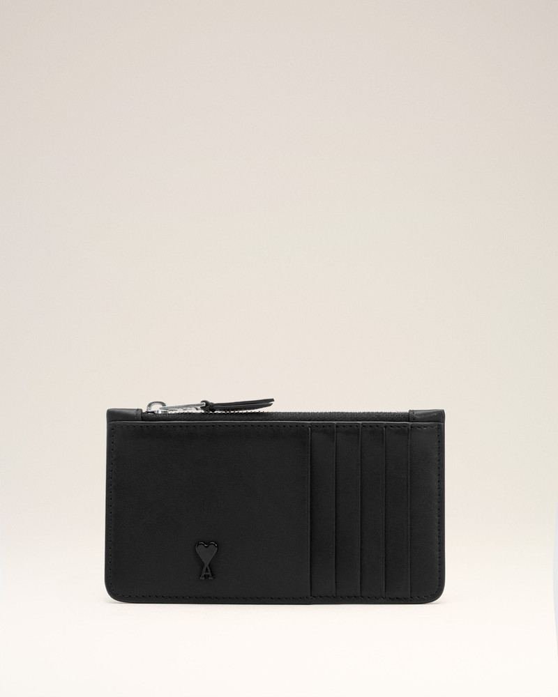 BLACK SMOOTH LEATHER AMI DE COEUR ZIPPED 카드 홀더 1