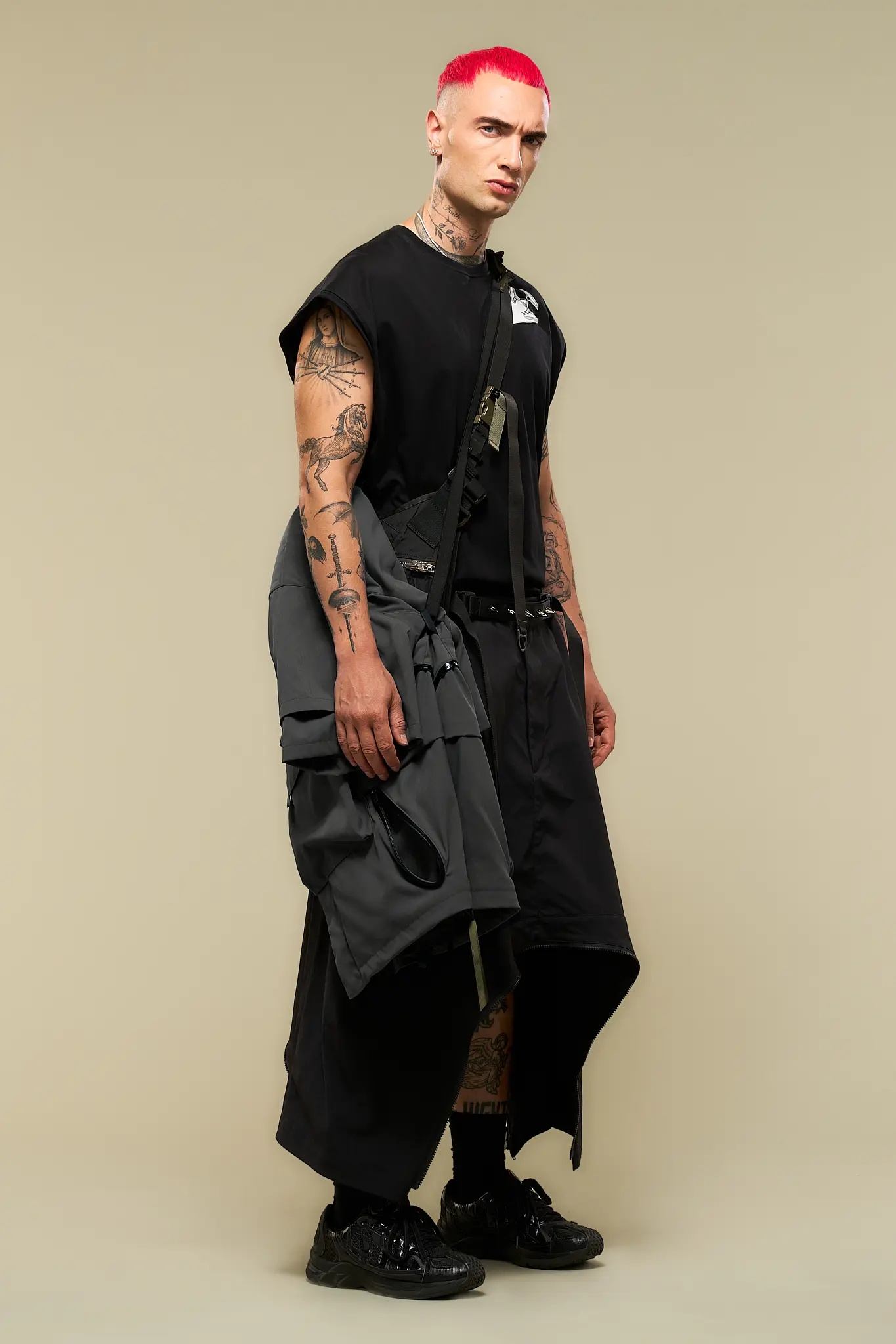 V1A-M Nylon Stretch Interops Vest Gray - 20