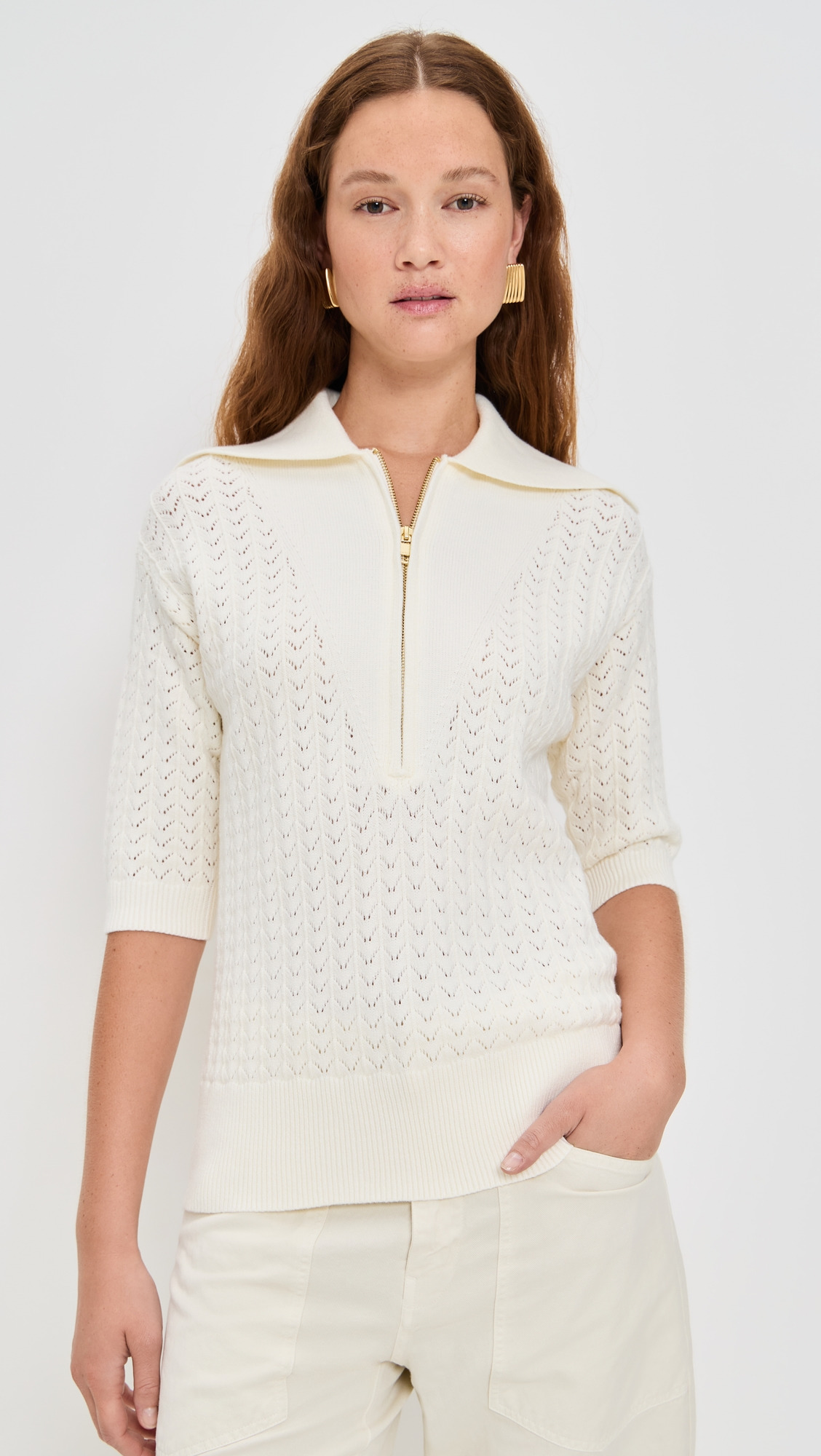 Arney Half Zip Knit Polo - 6