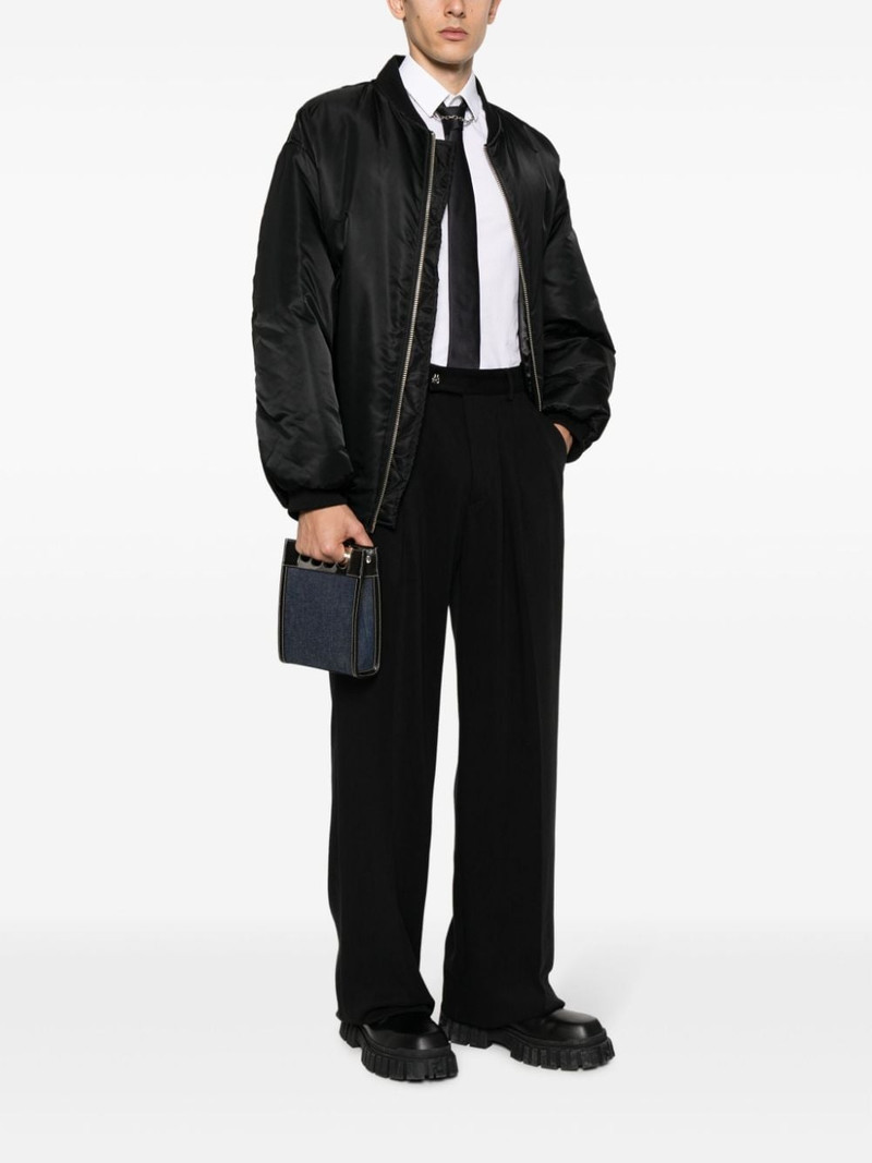 Alexander McQueen The Grip denim messenger bag outlook
