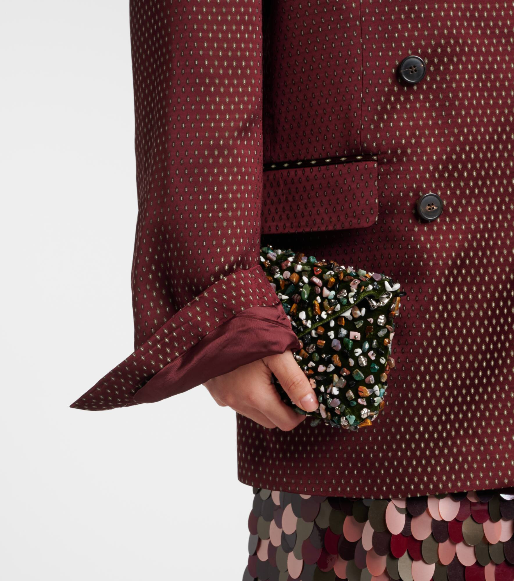 Polka-dot double-breasted blazer - 5