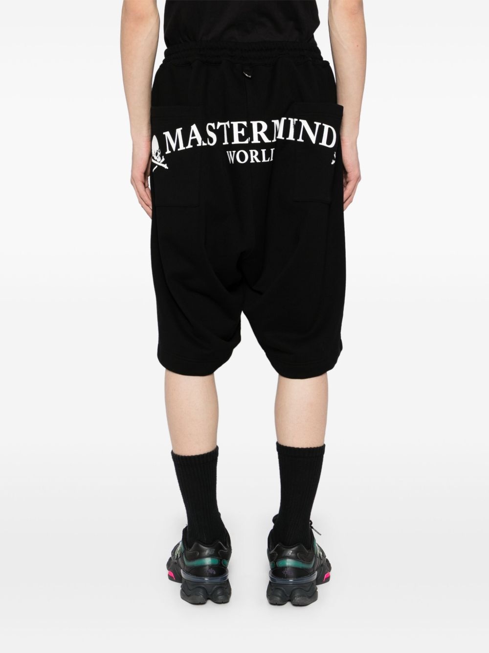 logo-print shorts - 4