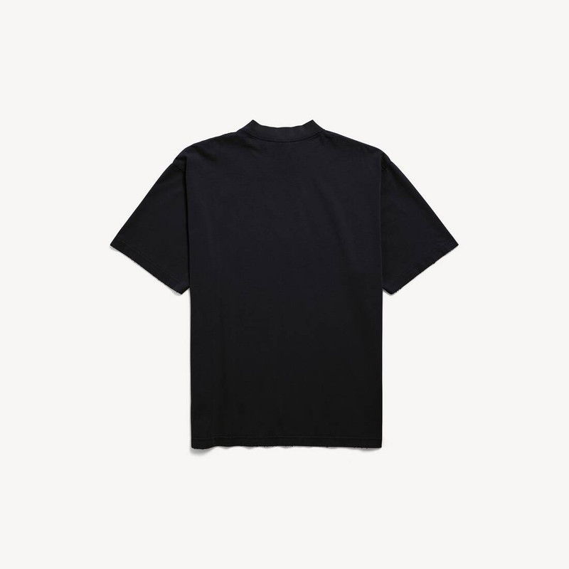 BALENCIAGA Men's Messy Spray T-shirt Medium Fit in Black outlook