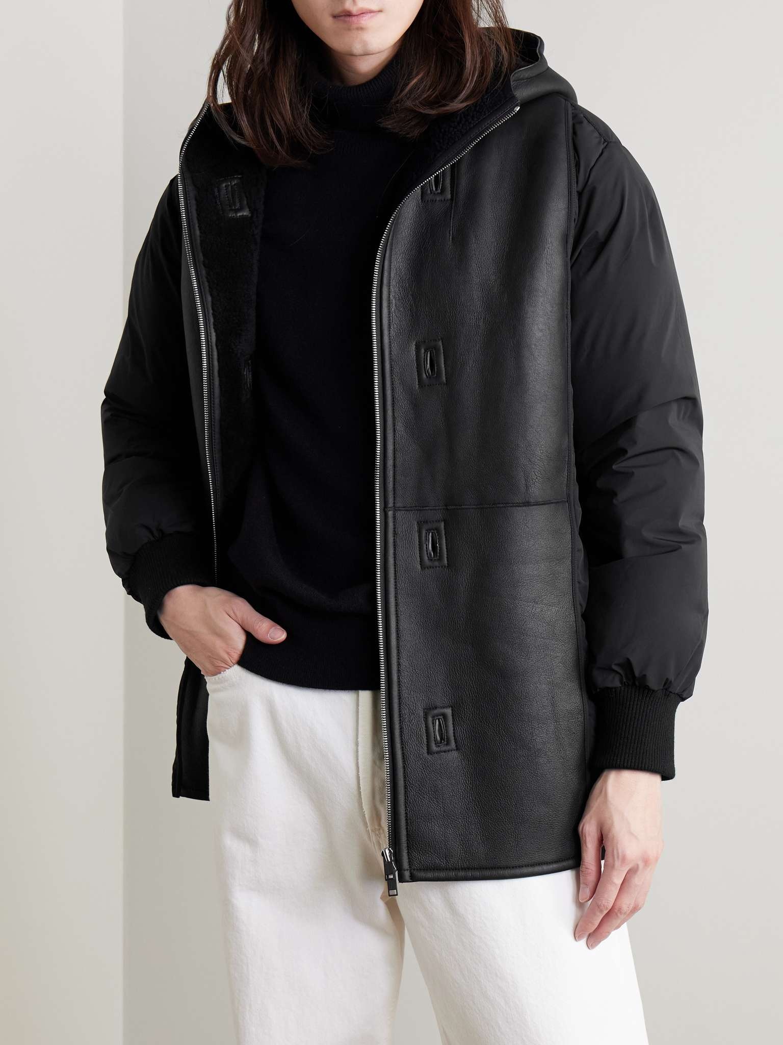 Cotton-Blend Twill Parka with Detachable Shearling Liner - 4
