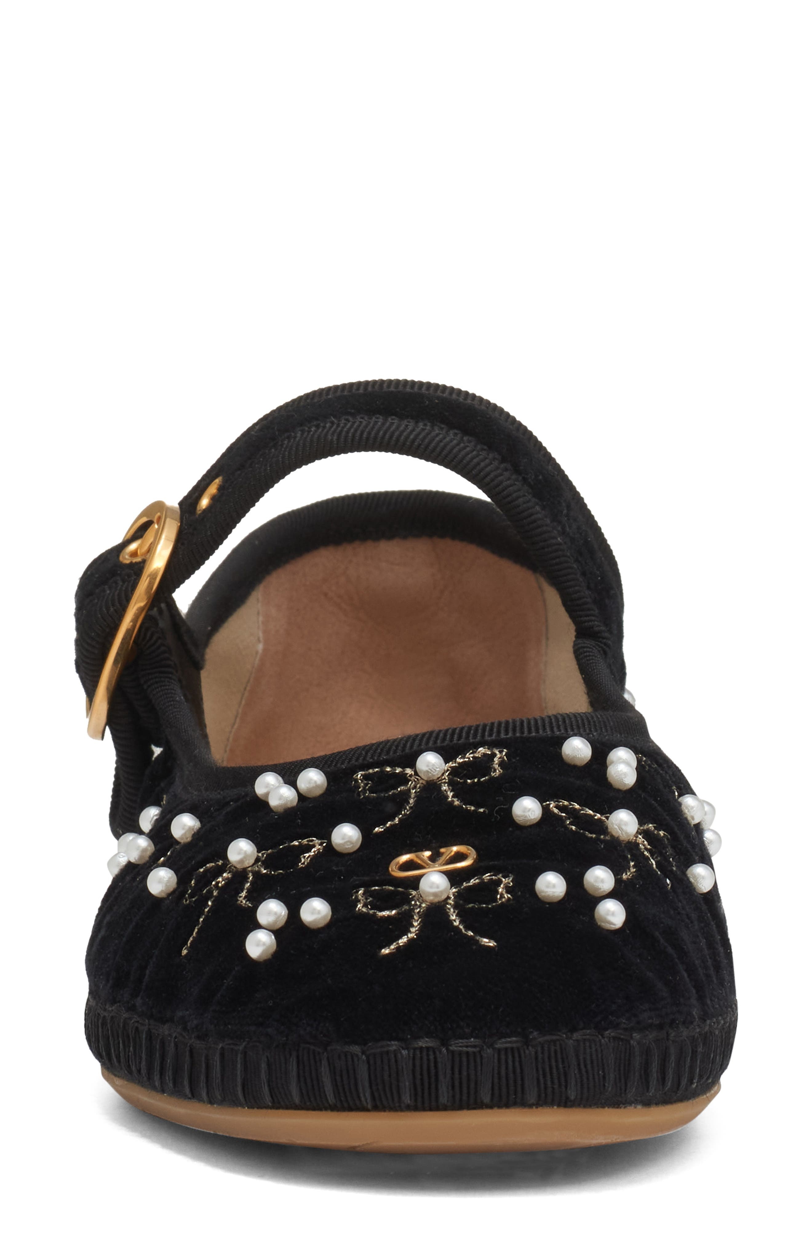 Valentino Garavani Embellished Mary Jane Flat in Black at Nordstrom - 4