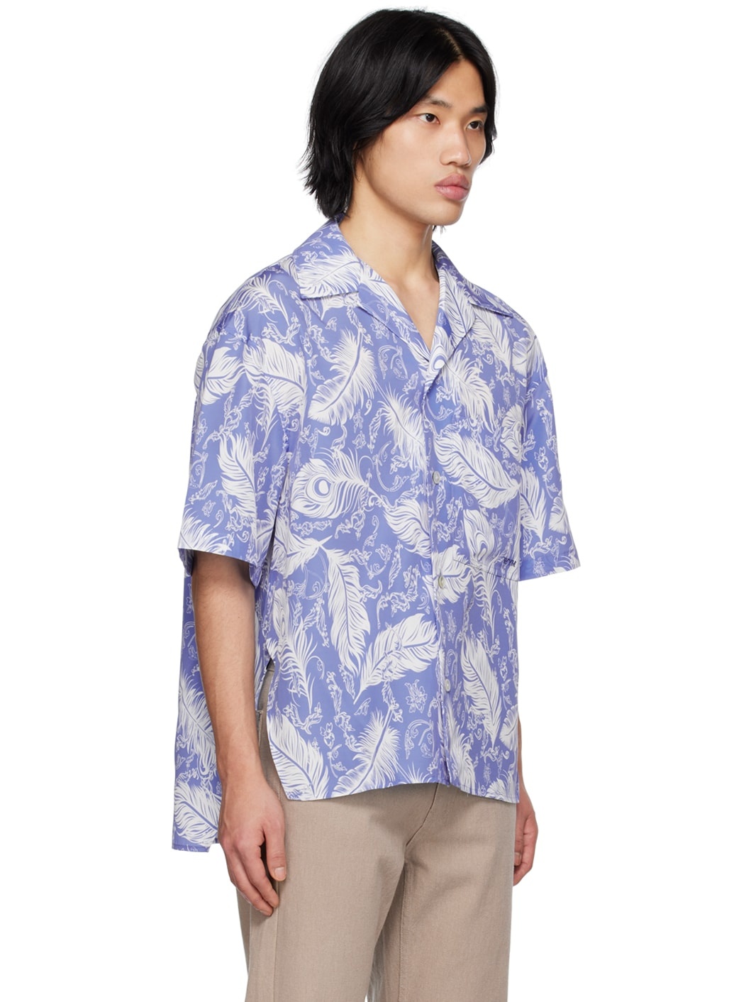 Blue Printed Shirt - 2