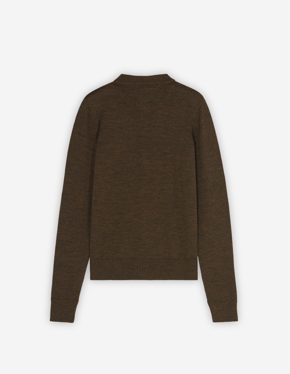 FOX HEAD PATCH ADJUSTED R-NECK CARDIGAN - 3