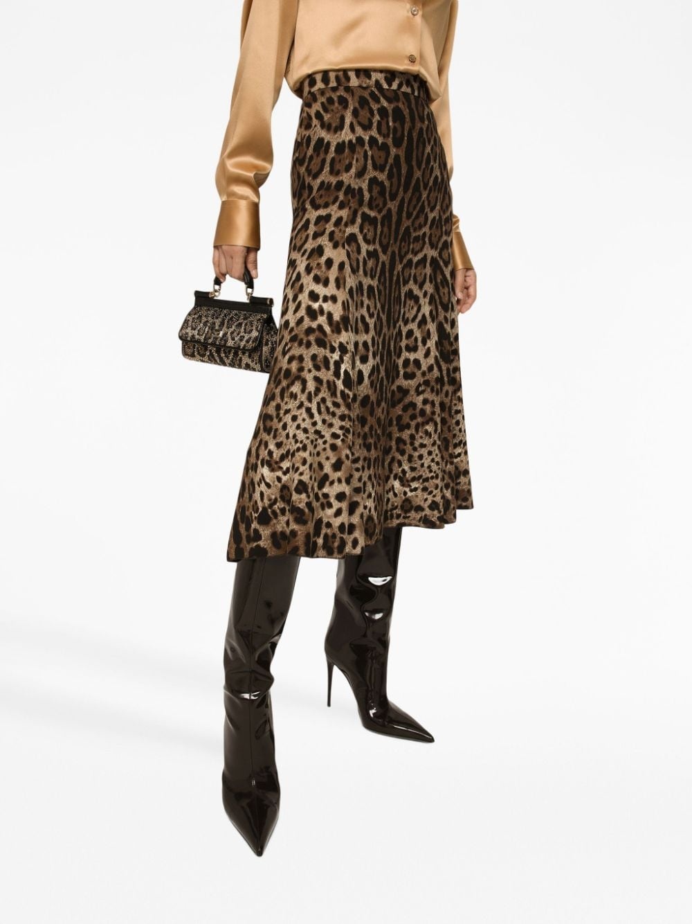 leopard-print high-waisted skirt - 5