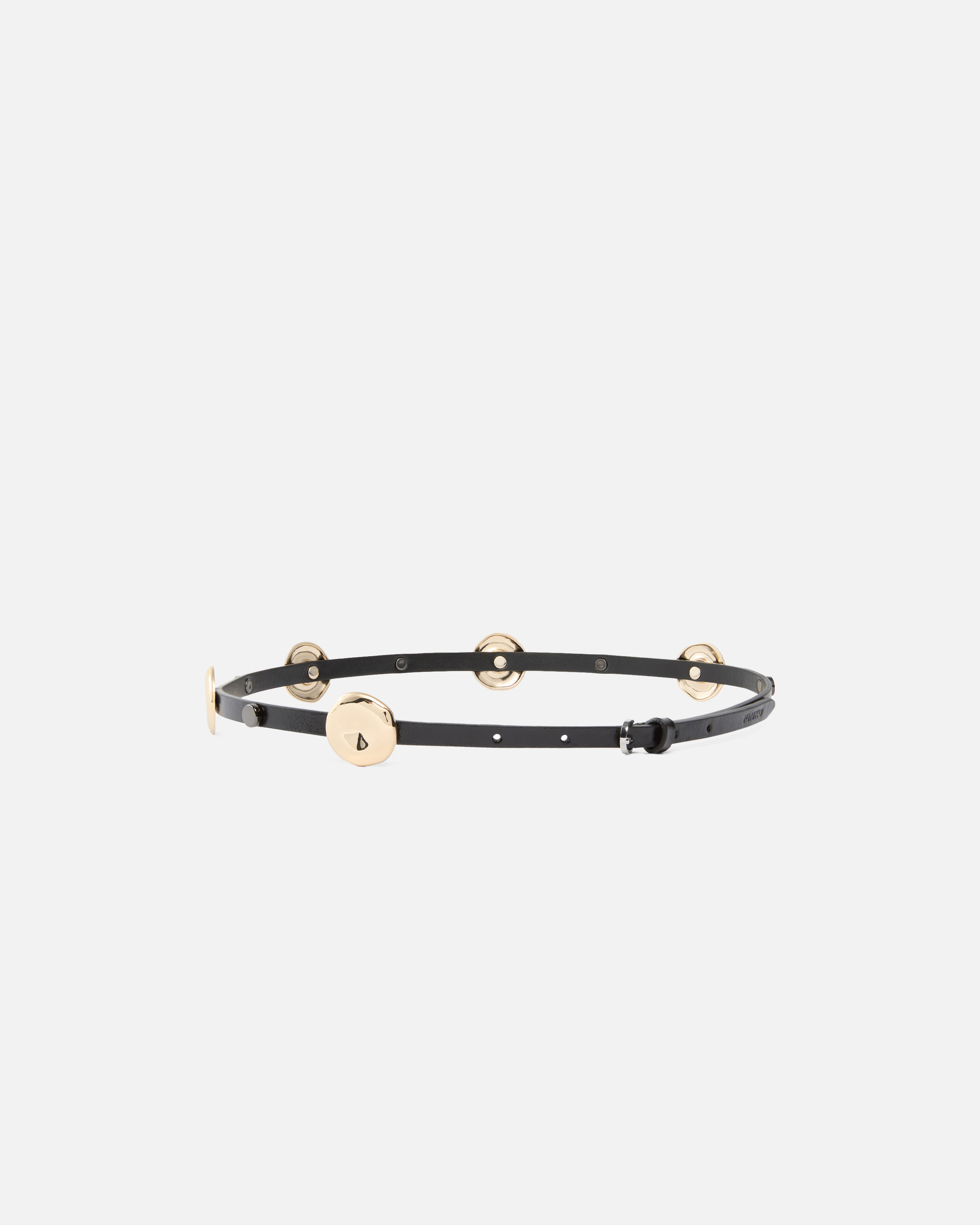 1-CM SLIM BELT WITH SHINY PLAQUES - 2