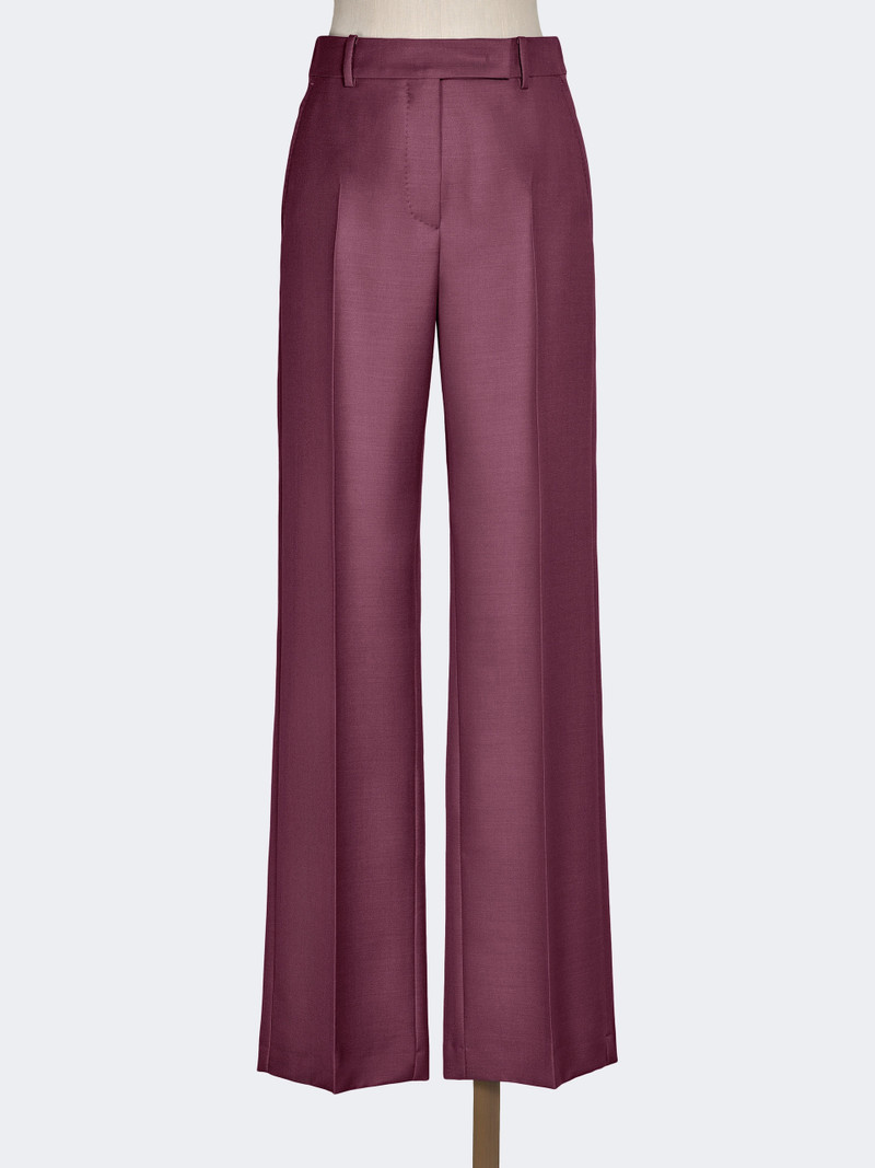 TALCO Wool, silk and mohair trousers - WINE-COLOURED 1