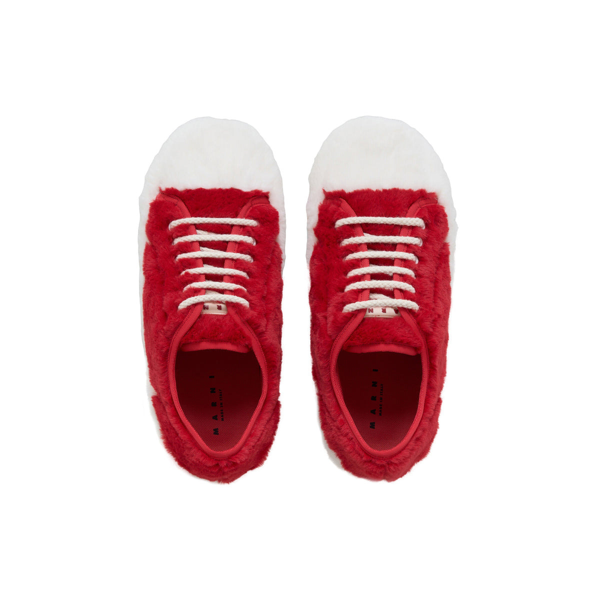 WOMEN'S FLUFFY SNEAKERS (RED/WHITE) - 4