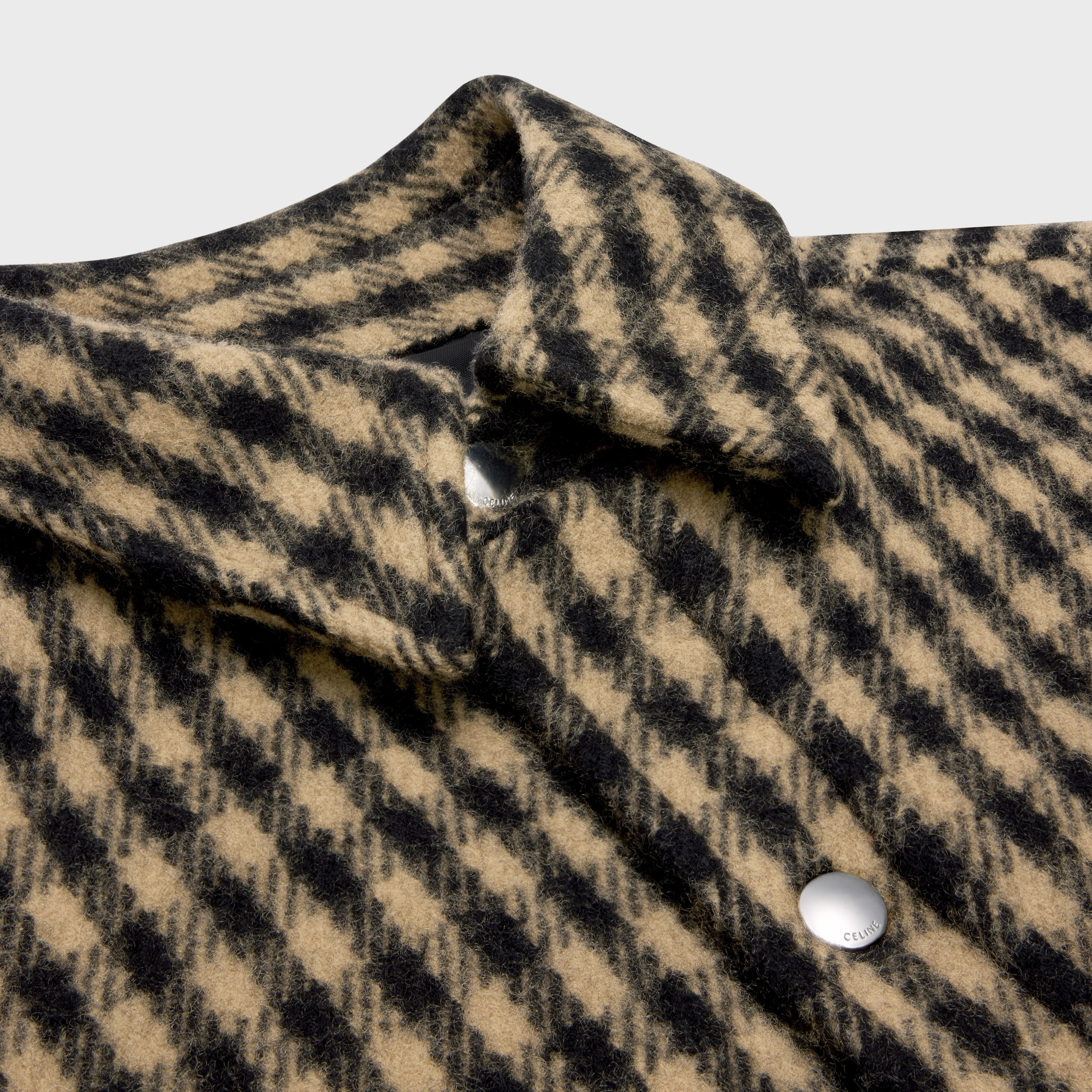 overshirt in checked wool - 3