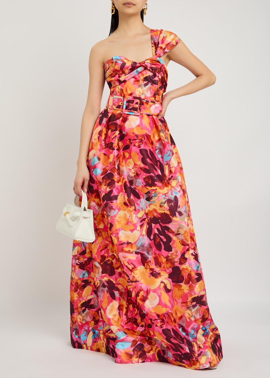 Rebecca Vallance Gardenia Floral-printed Moiré Gown - 4