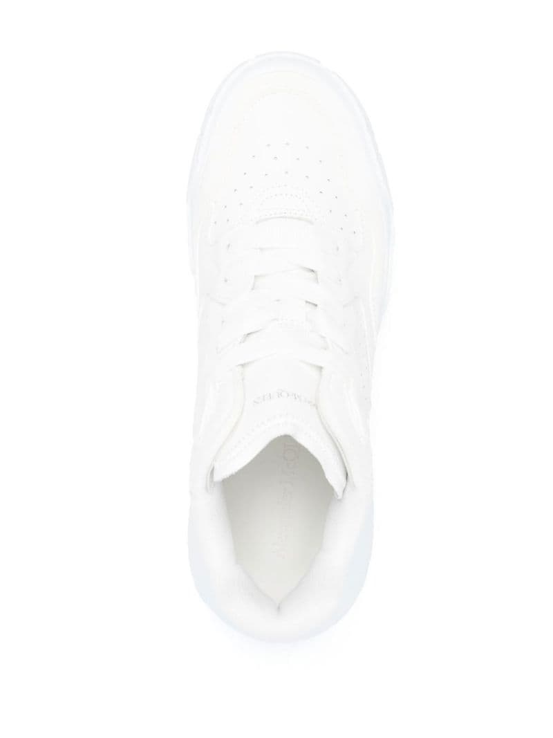 perforated low-top sneakers - 4