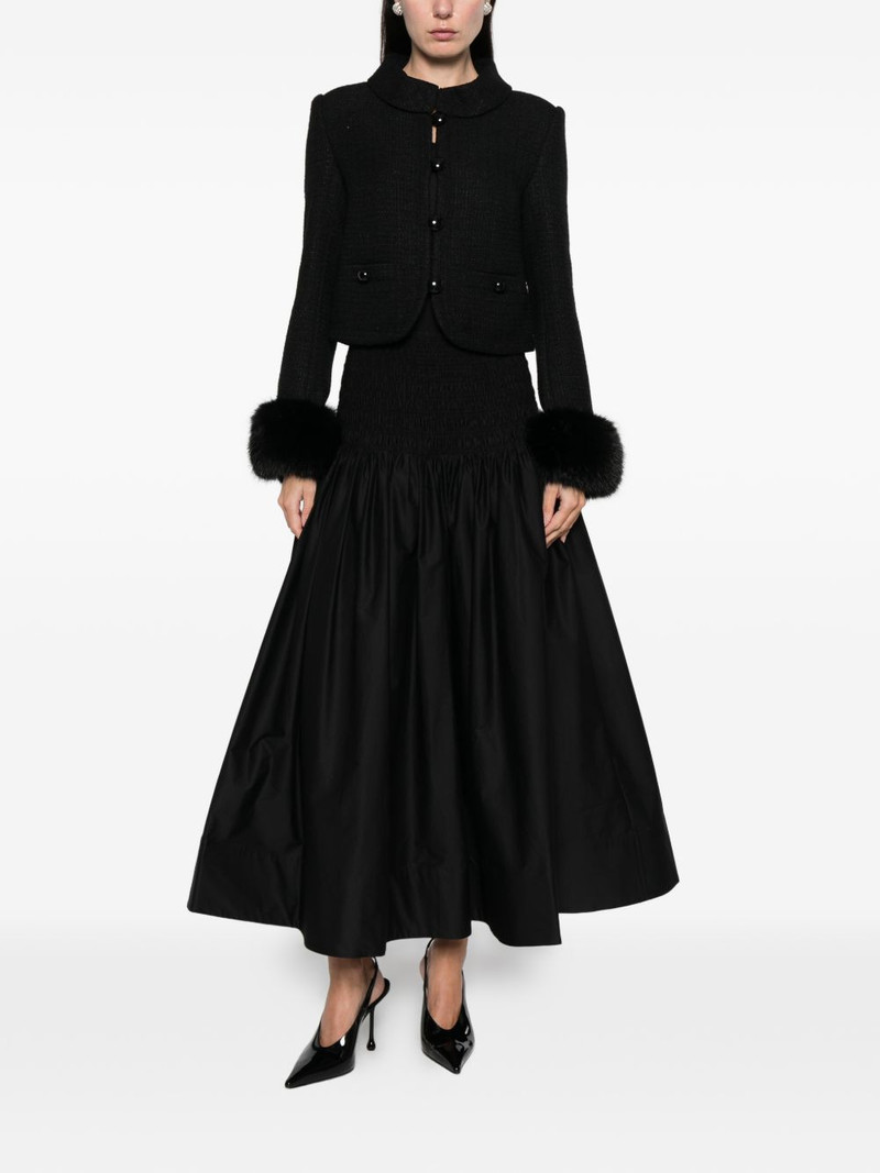 self-portrait shirred-panel maxi skirt outlook