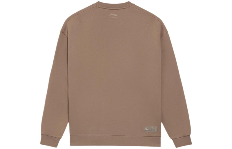 Li-Ning Li-Ning CF Sports Living Series Alphabet Embroidered Loose Round Neck Pullover 'Brown' AWDS595-3 outlook