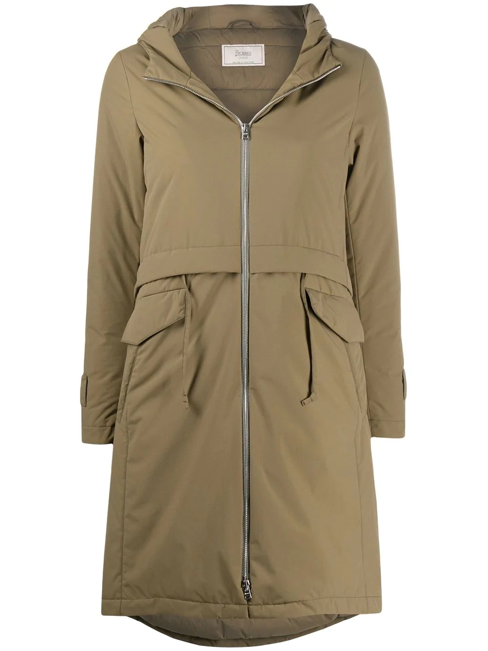 hooded parka coat  - 1