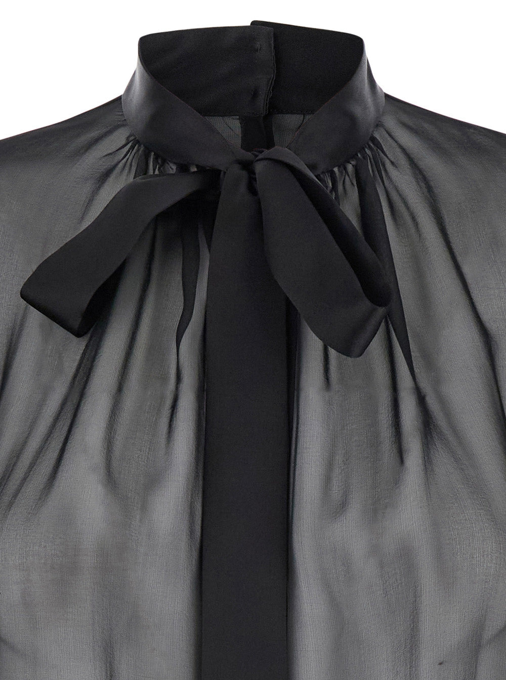 Dolce & Gabbana Women Black Blouse With Pussybow Neck In Silk Woman - 3