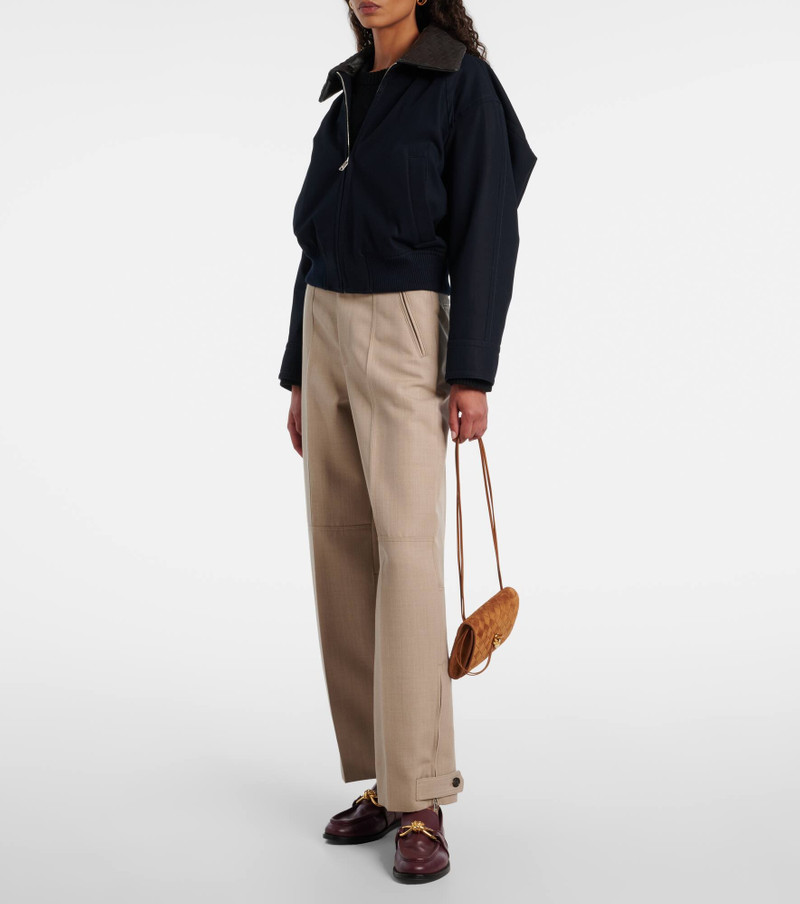 Bottega Veneta Andiamo Intrecciato Mini suede crossbody bag outlook