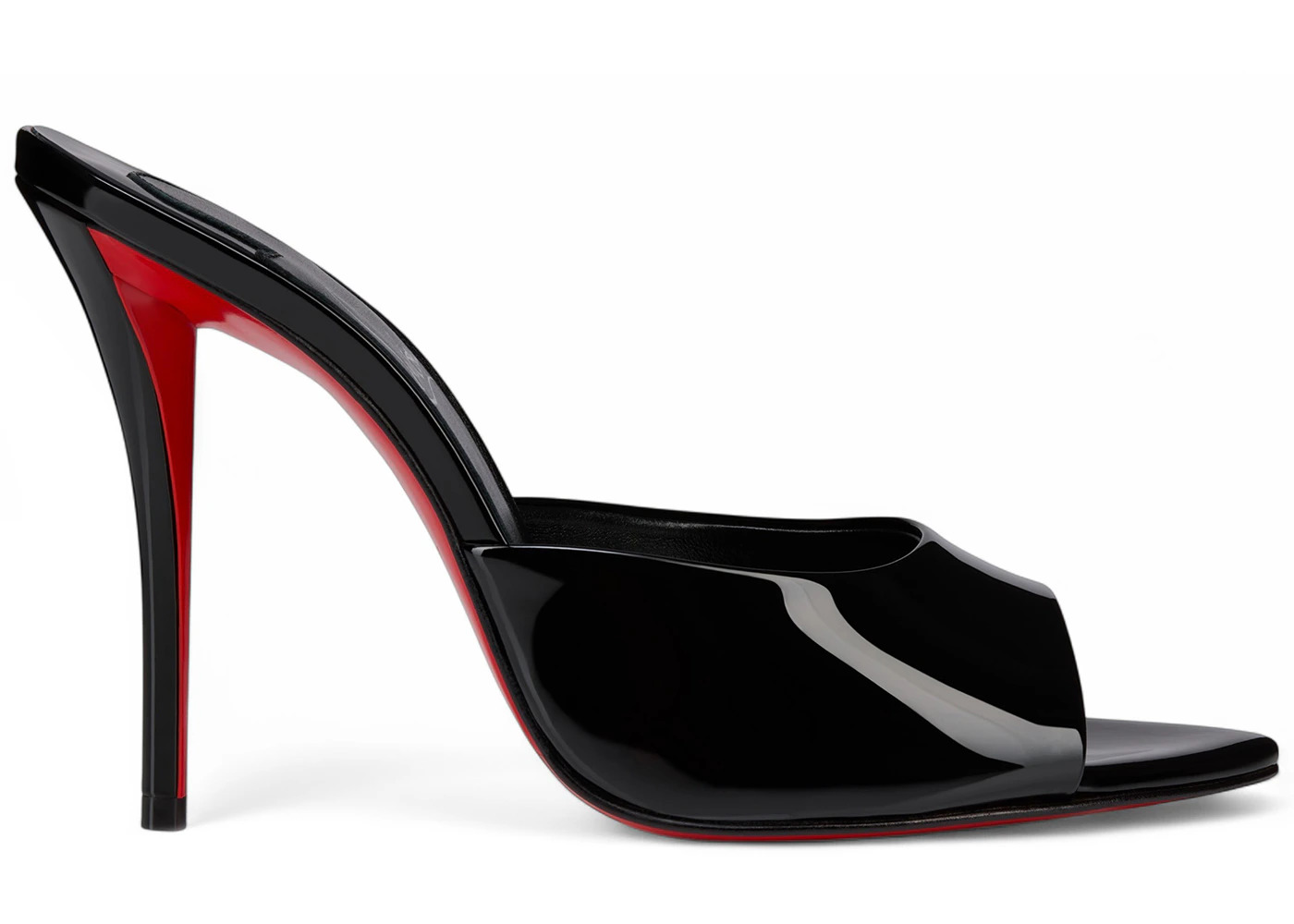 Christian Louboutin Miss Z 100mm Mule Black Patent Calf Leather - 1