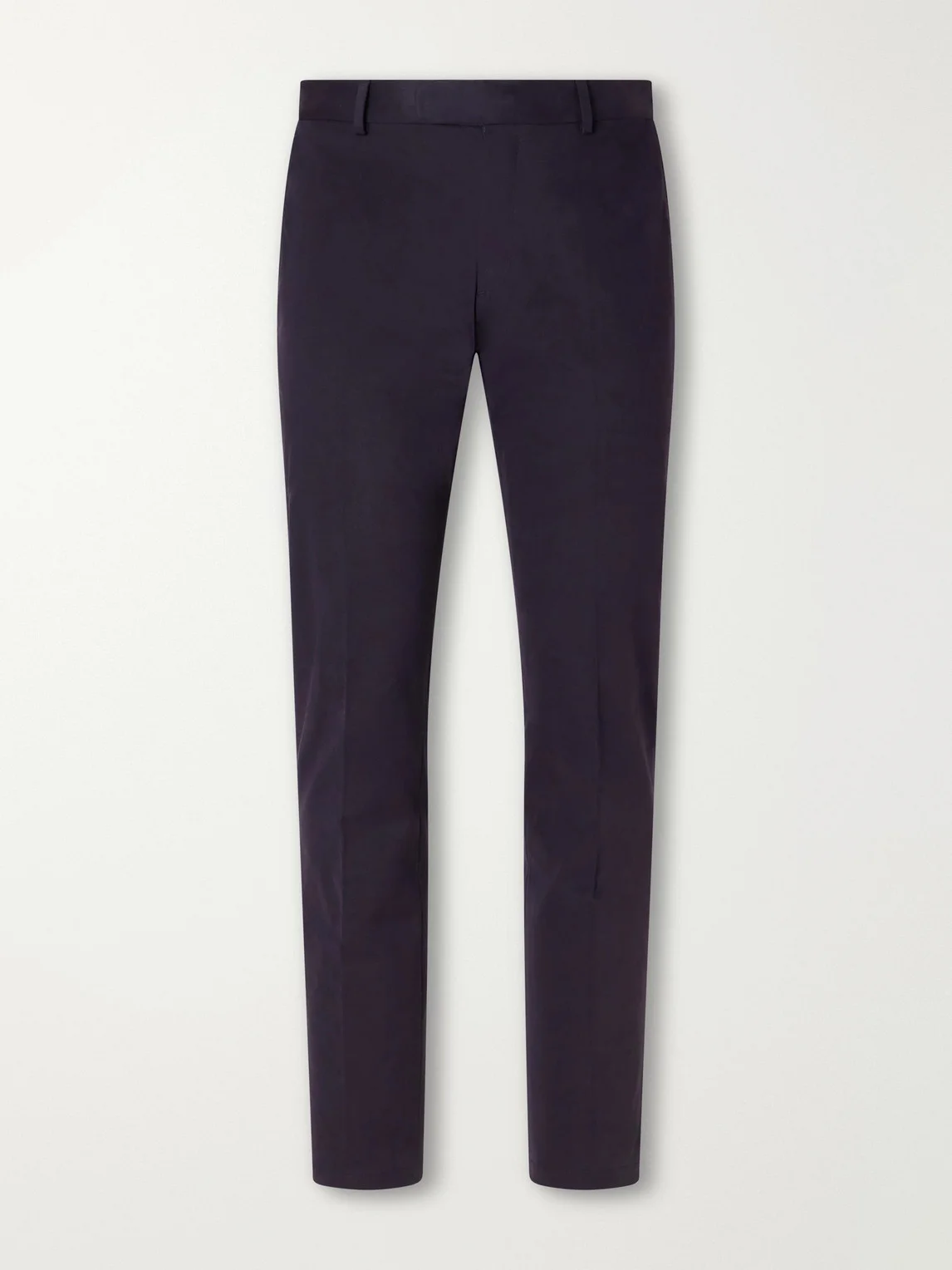 Tapered Brushed Cotton-Blend Gabardine Trousers - 1