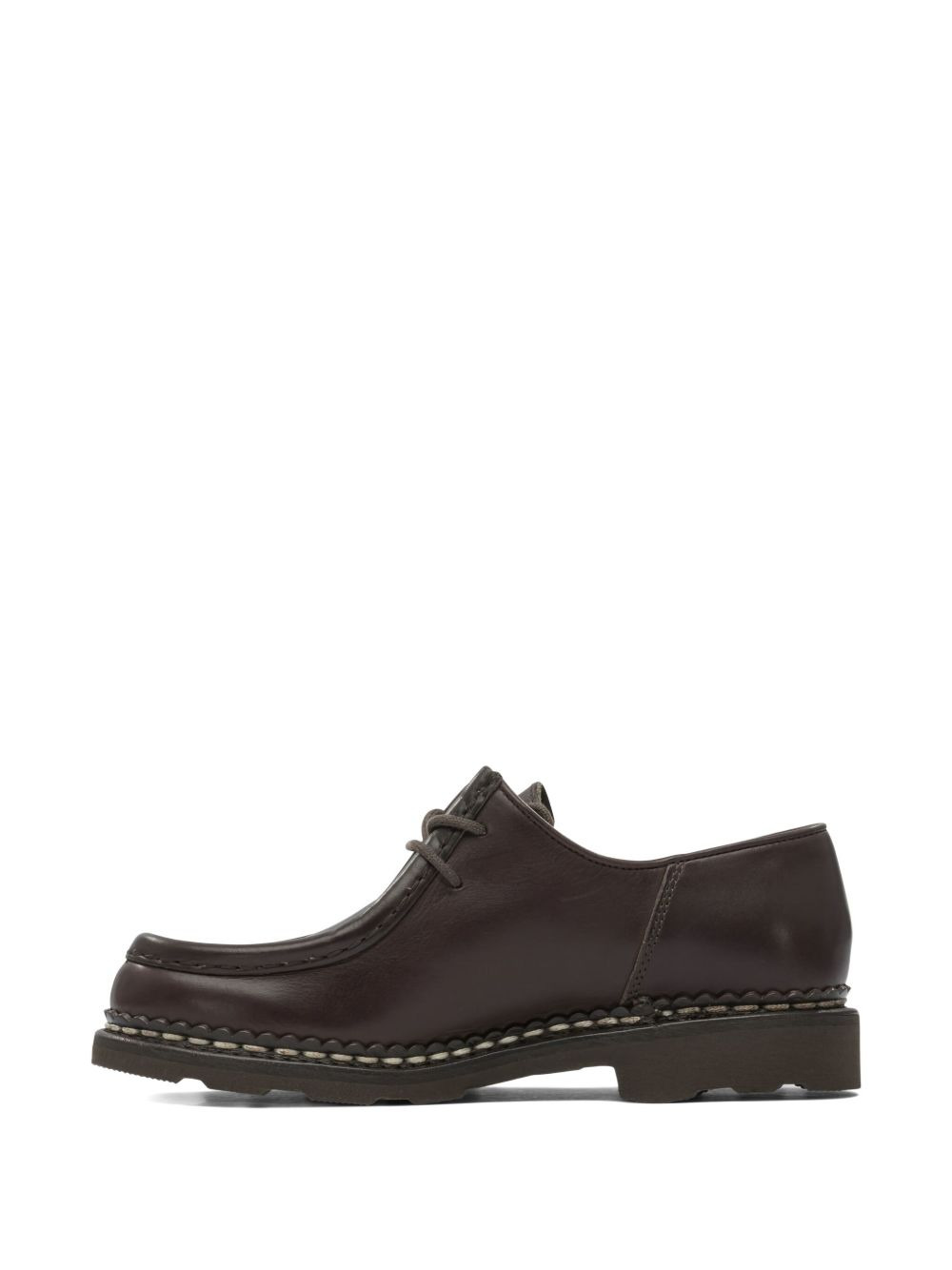 leather lace-up loafers - 5
