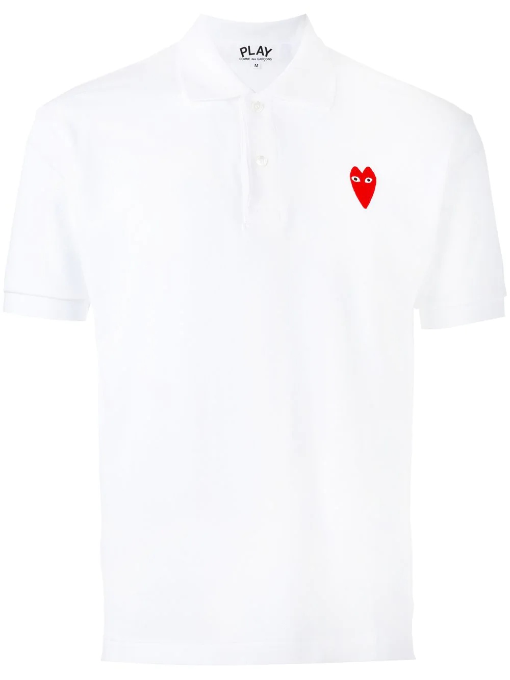 embroidered heart polo shirt - 1