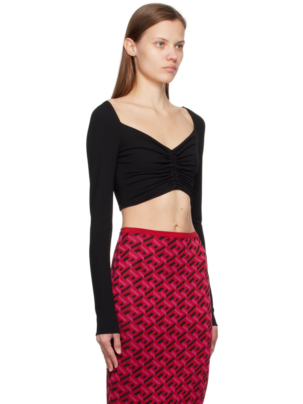 Black Ruched Blouse - 2