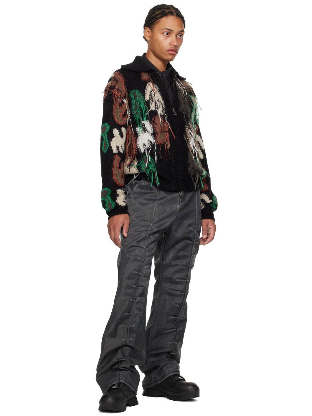 Black Rainbow Intarsia Sweater - 4