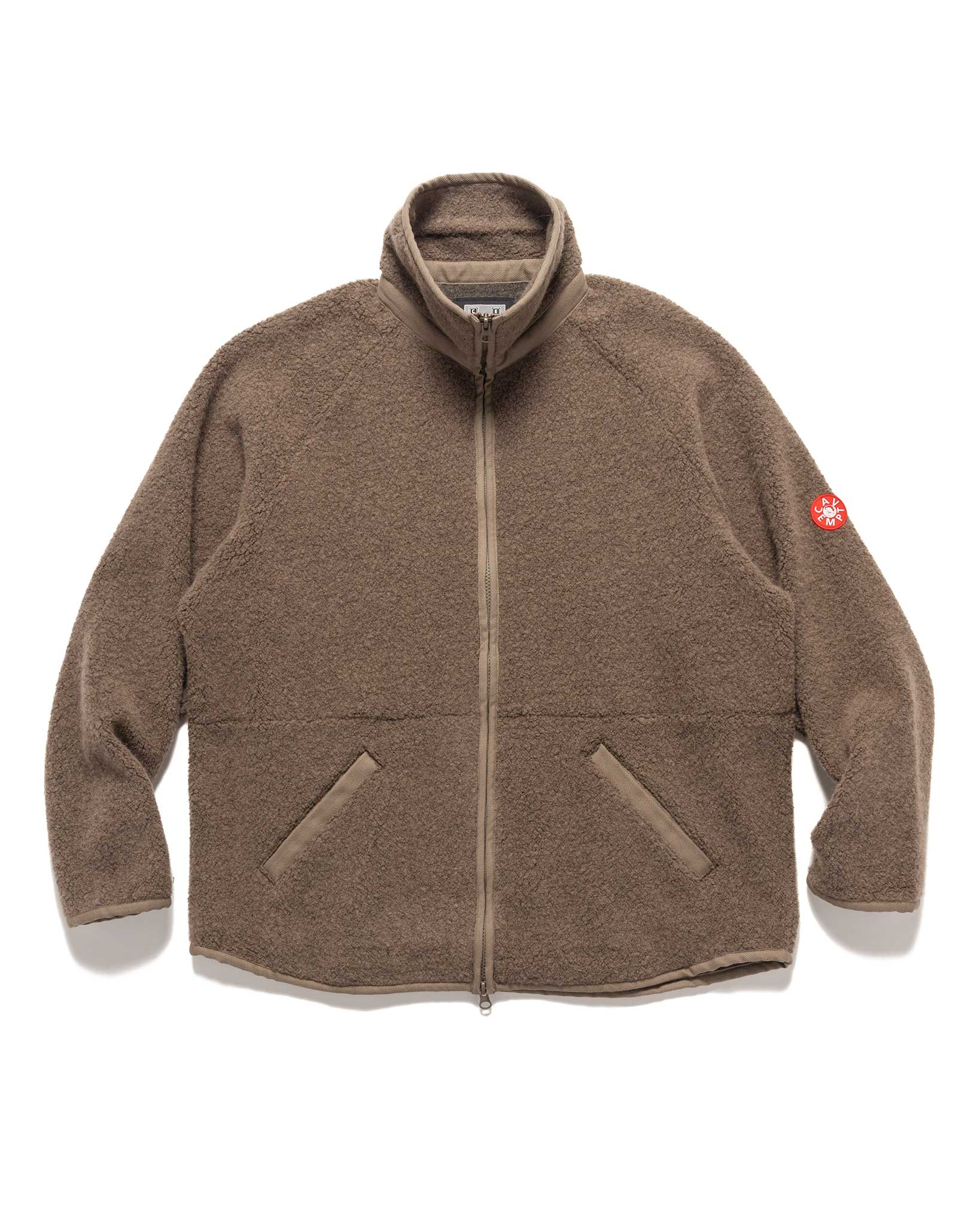 Boa 絞れる Fleece Hooded Flight Jacket Brown 