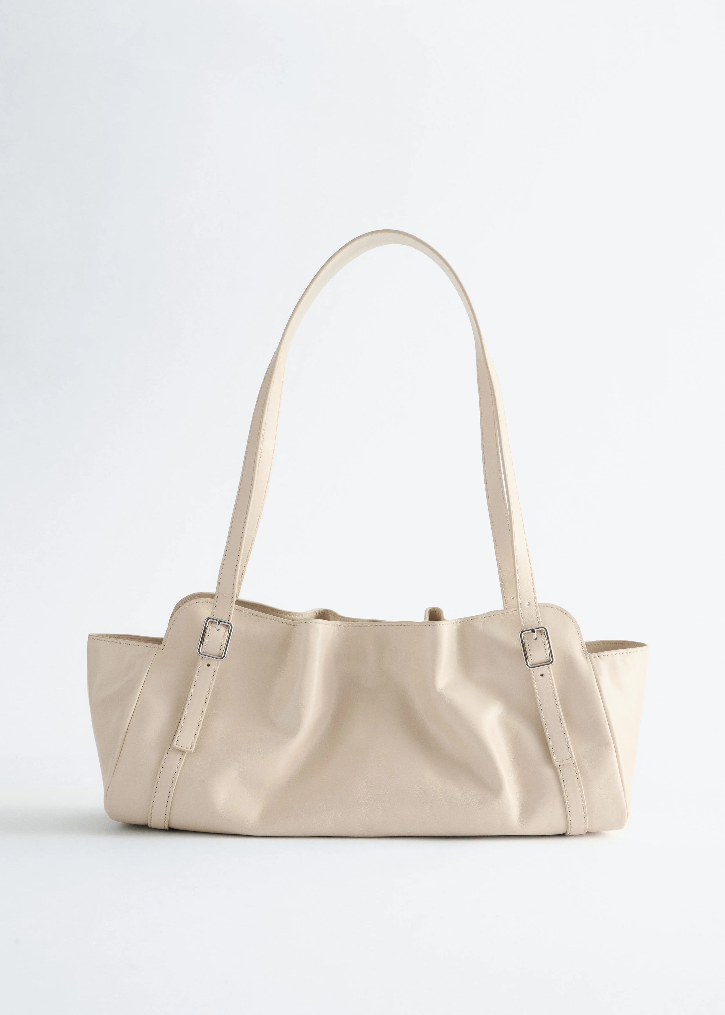 Low-profile Leather Shoulder Bag - 1