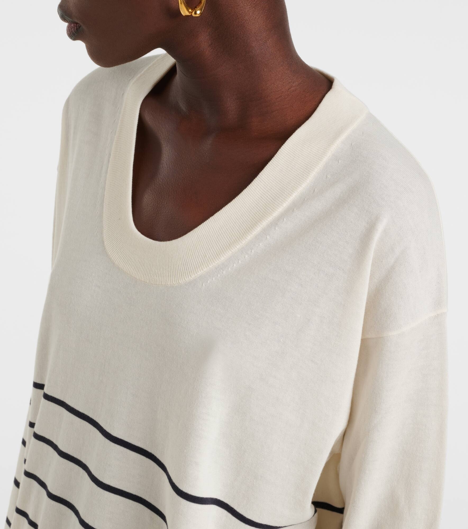 Levante striped cotton and silk sweater - 4