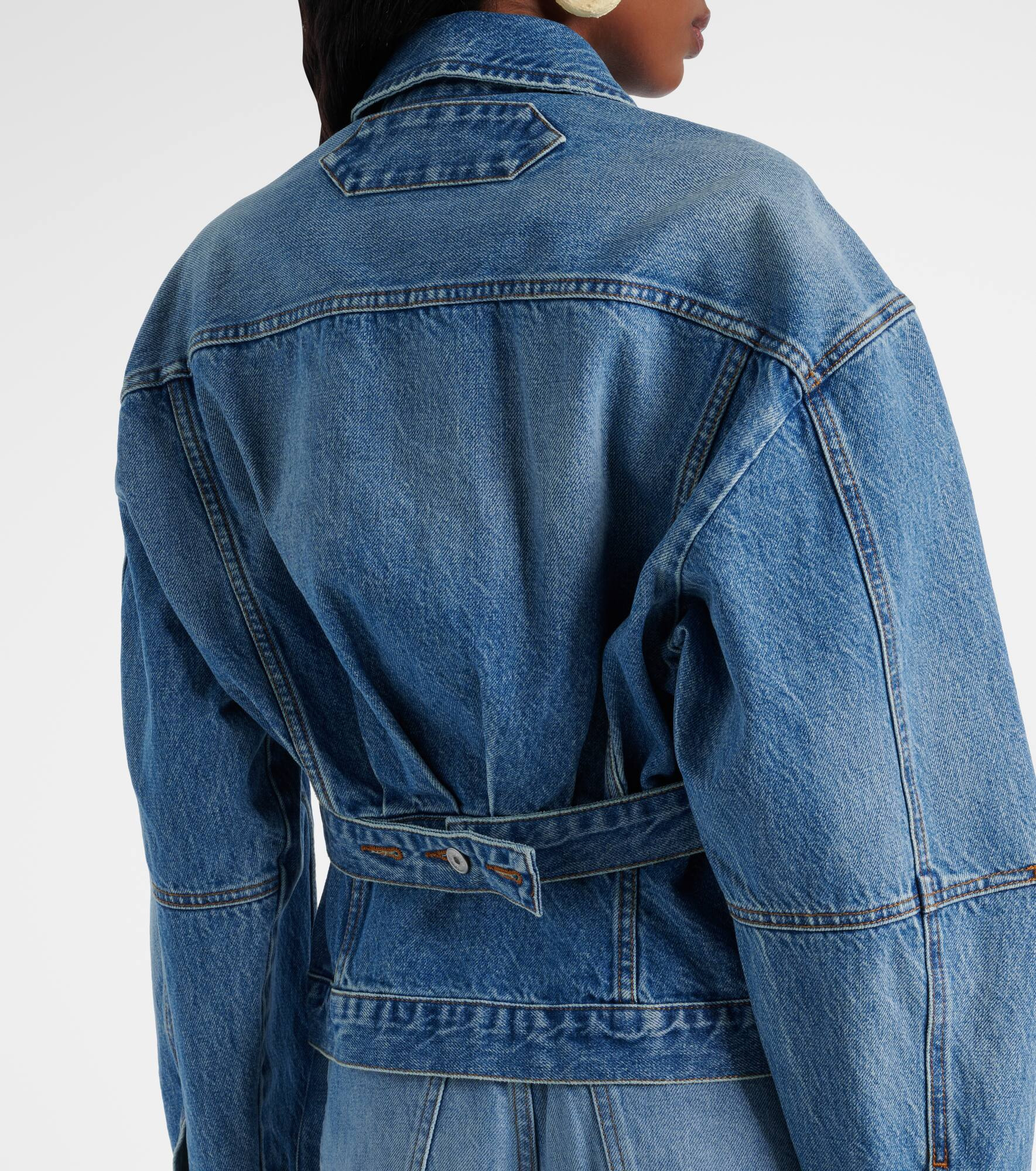 Cropped denim jacket - 5