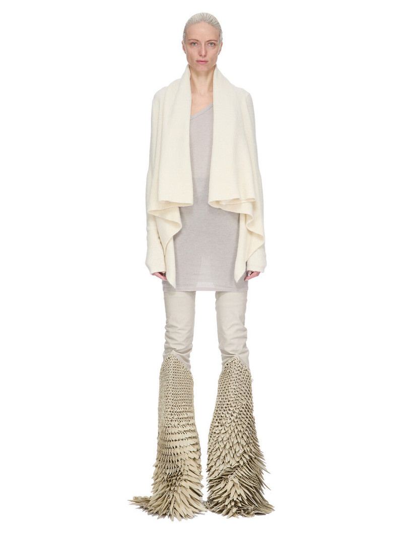 Rick Owens draped open-front cardigan outlook