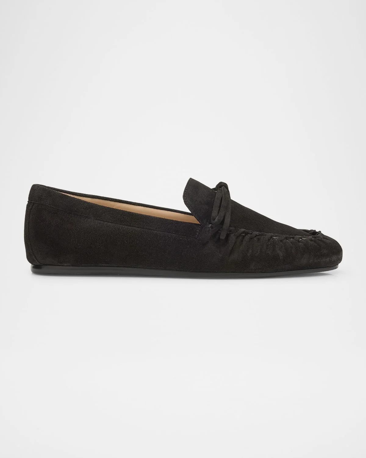 Britt Bow Suede Loafers - 1