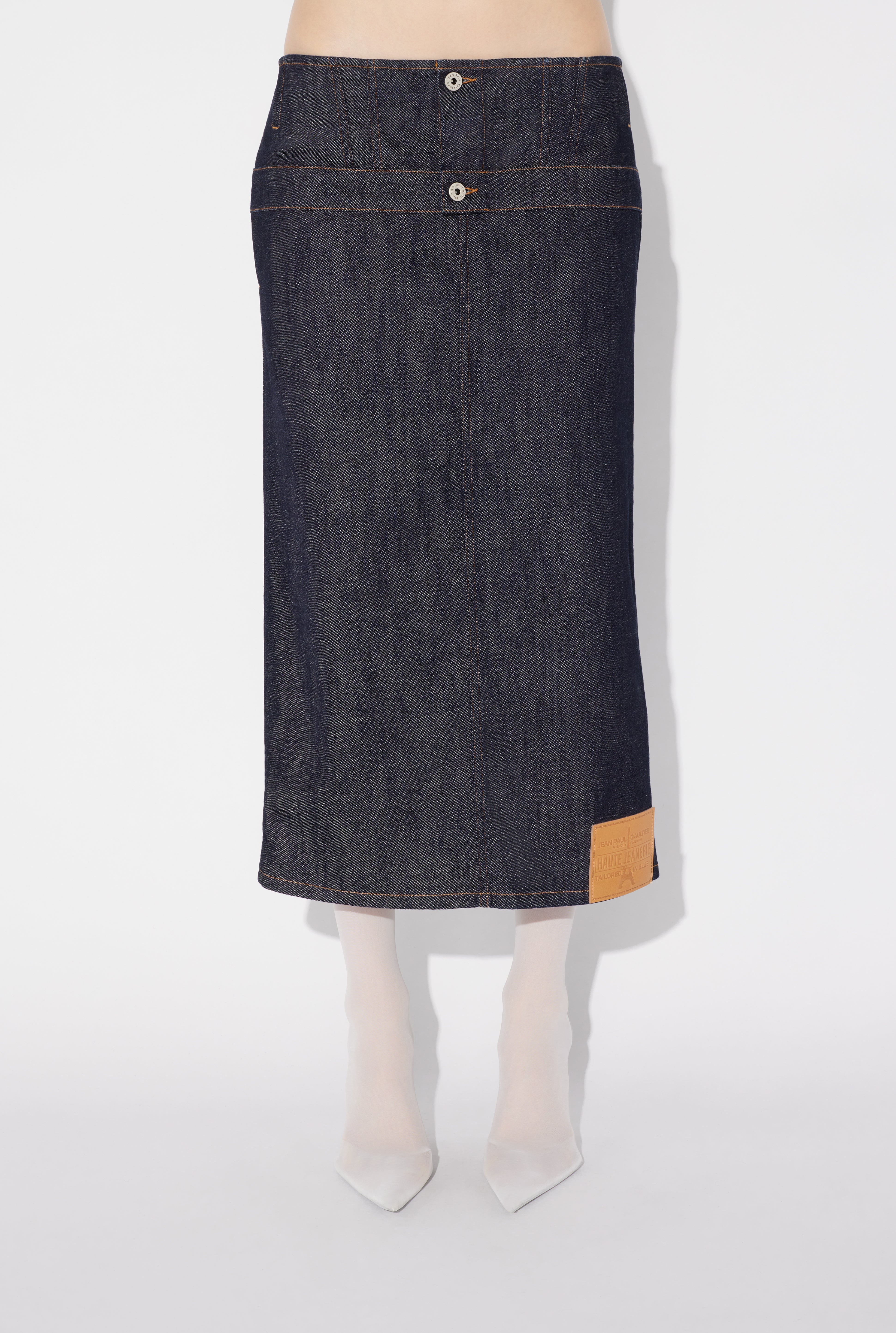 THE INVERTED DENIM SKIRT - 5