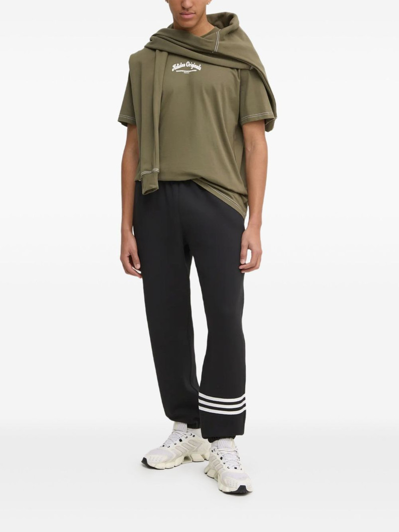 graphic-print contrast-stitch hoodie 1