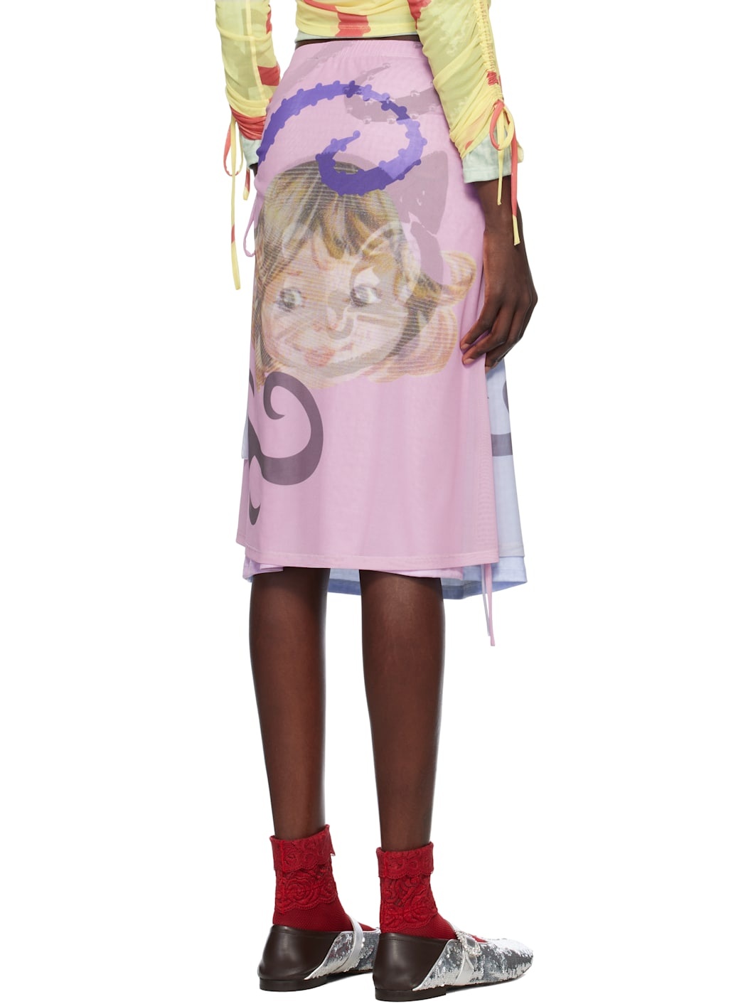 Purple & Blue Sam Cat Ballast Midi Skirt - 3