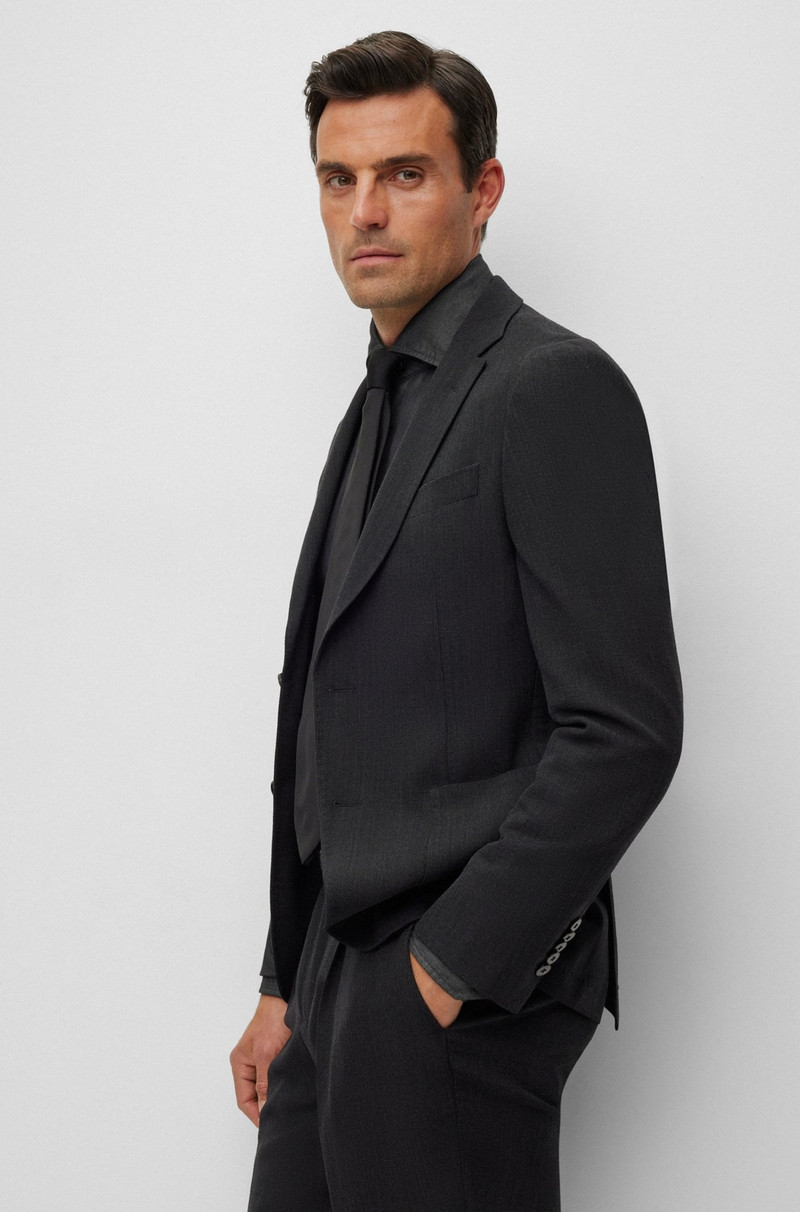 SLIM-FIT SUIT IN A MICRO-PATTERNED WOOL BLEND 6