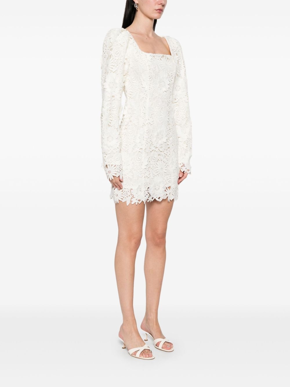 3D lace mini dress - 3
