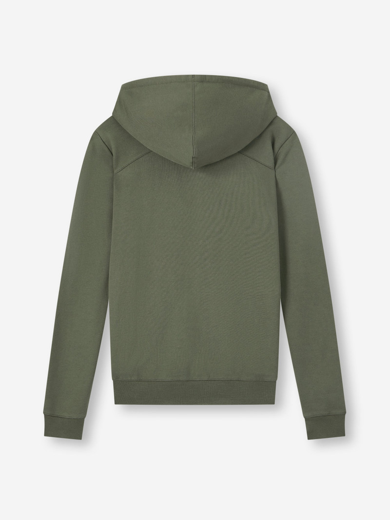 Men's Zip Up Hoodie Quinn Cotton Modal Khaki 6