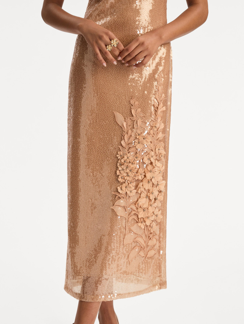 FOXGLOVE EMBROIDERED SEQUIN TULLE DRESS 5