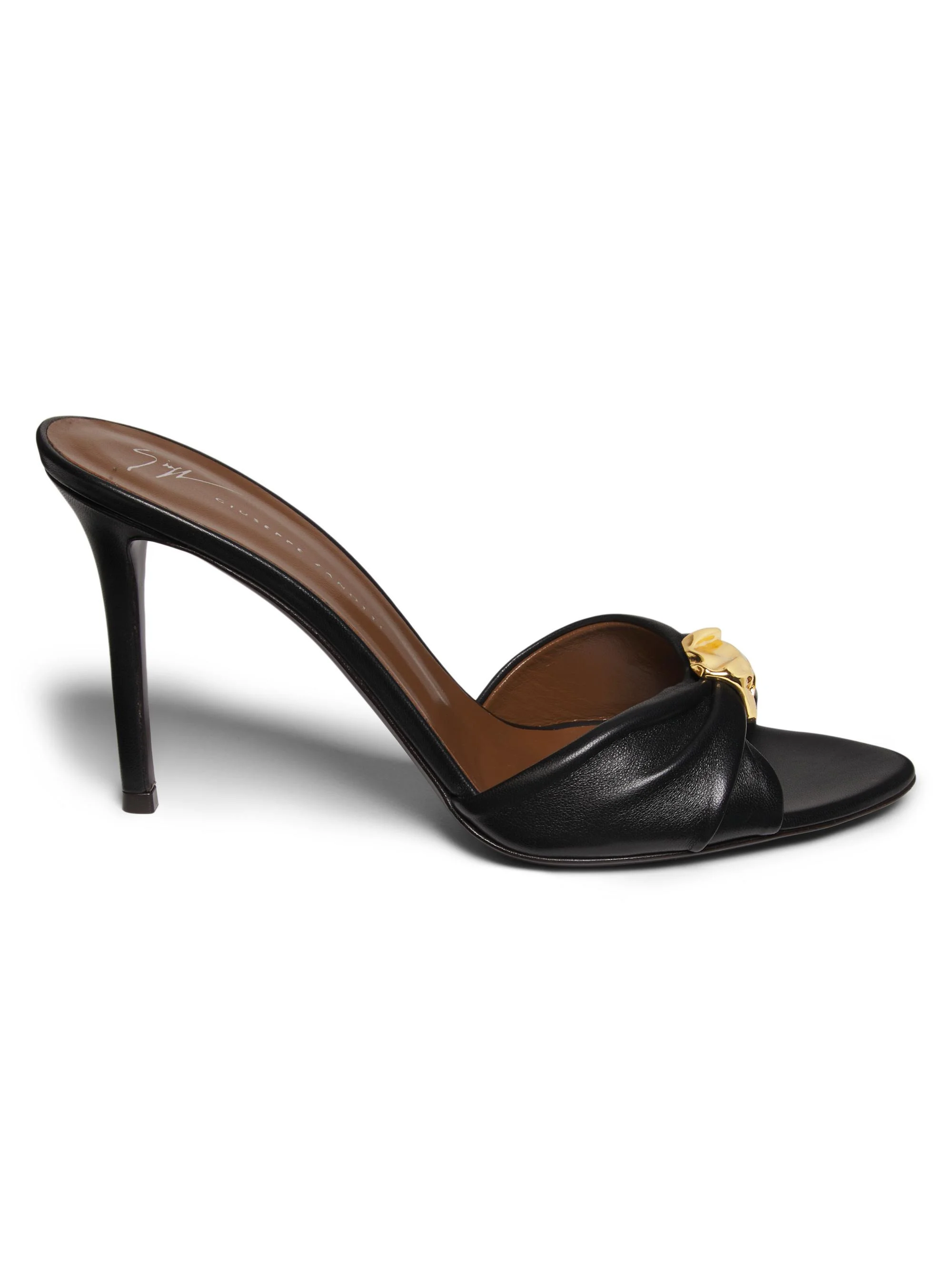 Women's Clandestino 90MM Leather Mules - Nero Oro - 1